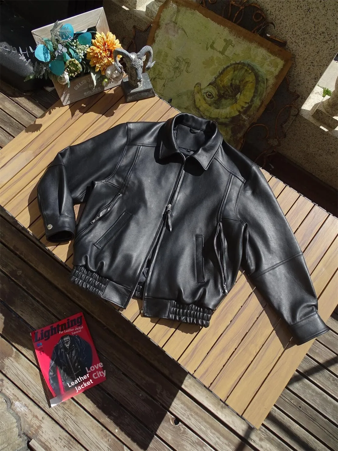 

Японская версия, нейтральный ретро, большой пошив для мужчин и женщин, универсальная одежда для пар, джинт из натуральной кожи, Thiened из овчины