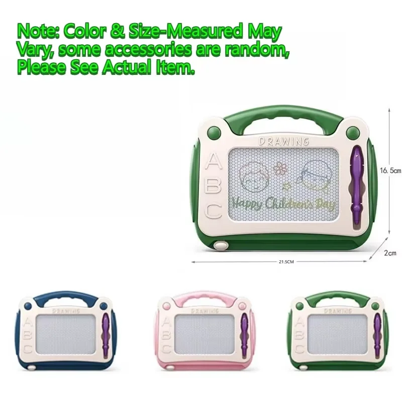 لوحة رسم مغناطيسية مع حامل - لوحة رسم ملونة قابلة للمسح للاستخدام المنزلي وممارسة الكتابة