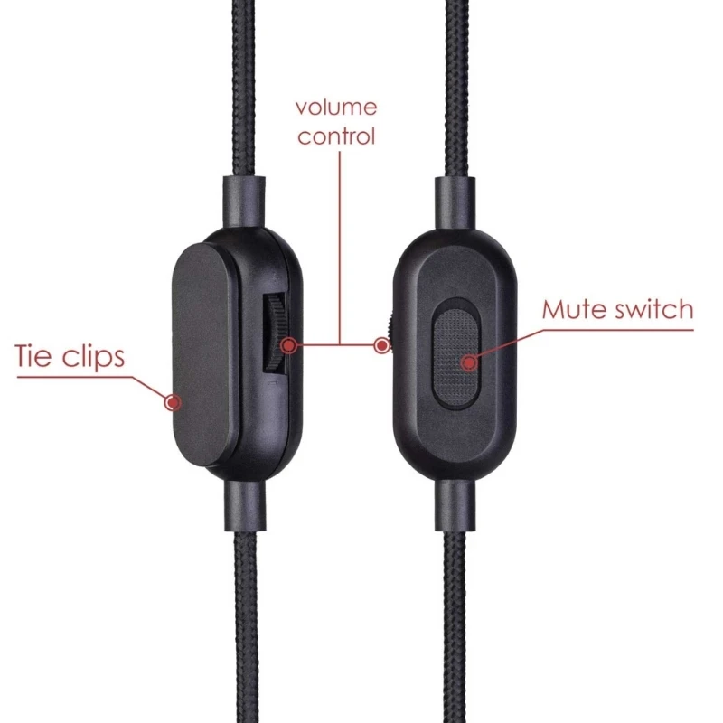 Kabel Aux untuk Logitech GPRO X G233 G433 Headphone kabel Audio dengan Inline Mute & kontrol Volume kabel bebas kebisingan suara kualitas tinggi