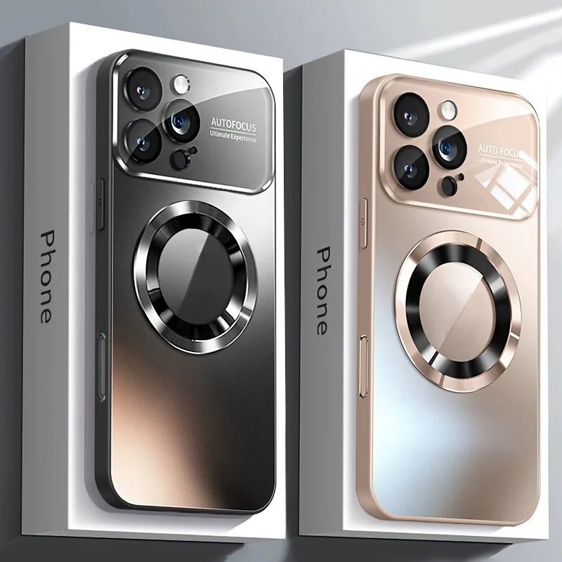 2025 جديد آيفون 16 15 14 زائد 13 12 11 برو ماكس جراب هاتف Magsafe المغناطيسي ماتي واضح يتعرض شعار غطاء Funda