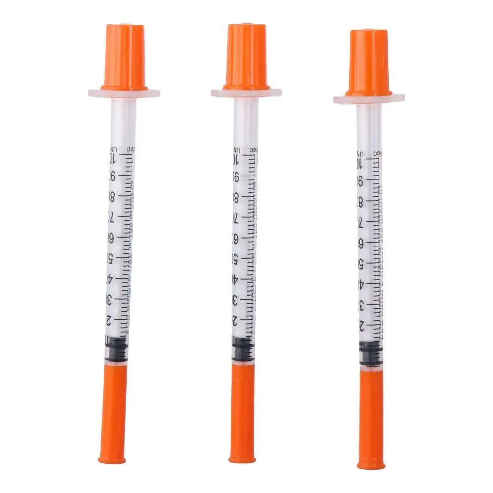 20pcs 1ml Manual Push Syringe Manual Push Syringe 30 Gauge 1/2 Inch Straight Tip Needle 1cc 13mm Feeding Device