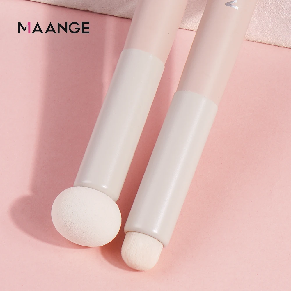 MAANGE 1-2Pcs Round Head Mushroom Lip Brush Makeup Brush Foundation Concealer Wooden Handle Single Brush Cosmetic Beauty Tool