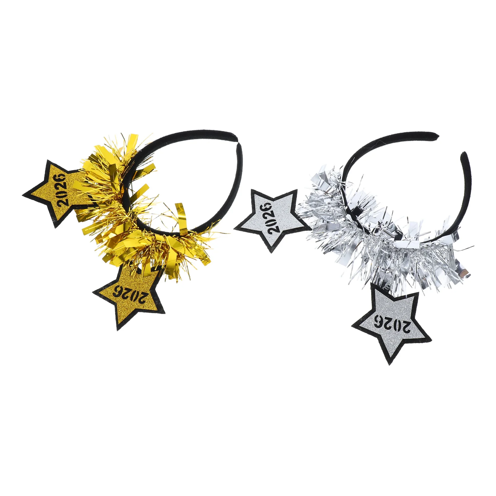 

2Pcs 2026 Graduation Headbands Star Hairband Party Accessories New Years Eve Celebration Favors New Years Accessories Pack