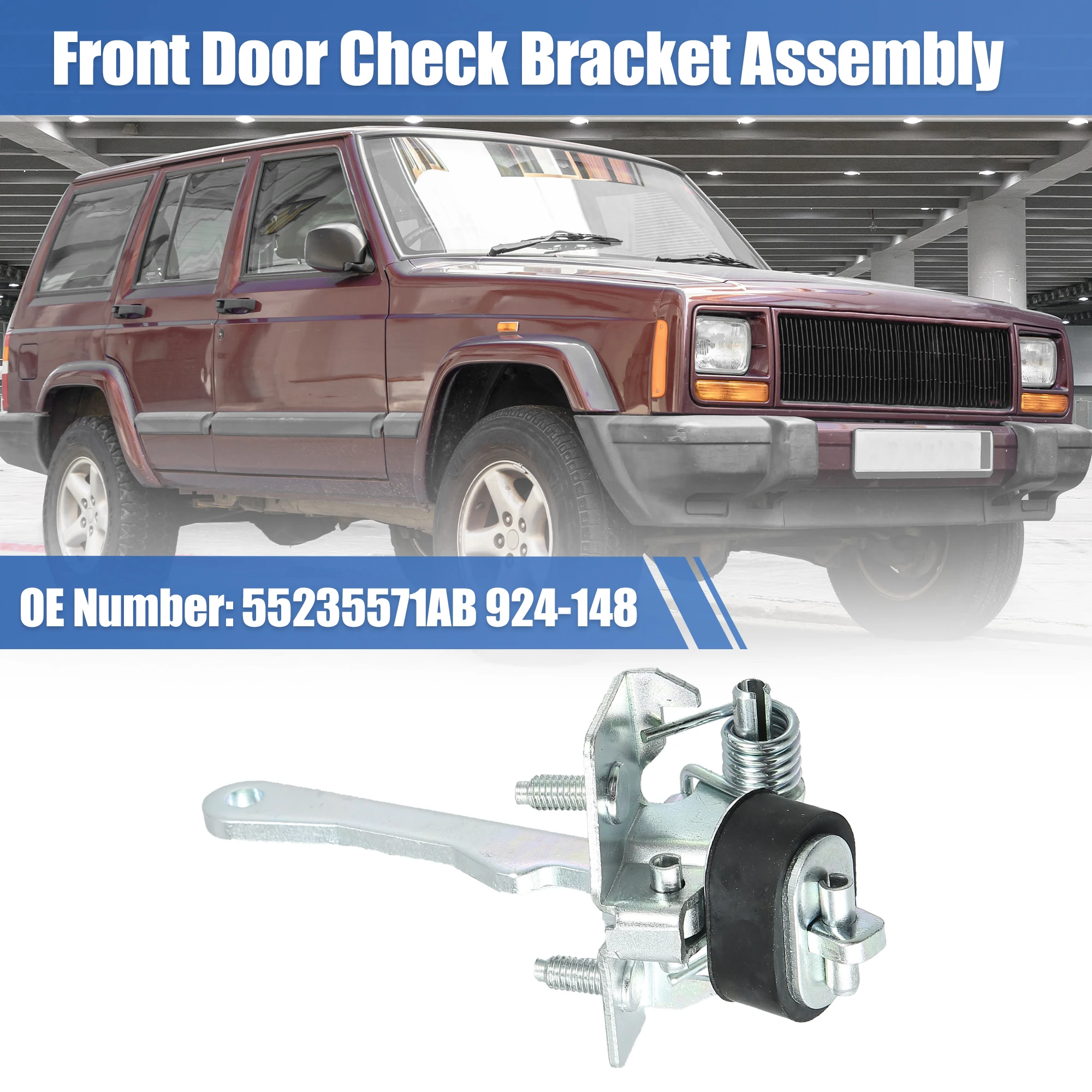 

X Autohaux Front Door Check Stop Strap LH RH Side 55235571AB for Jeep Wagoneer Cherokee