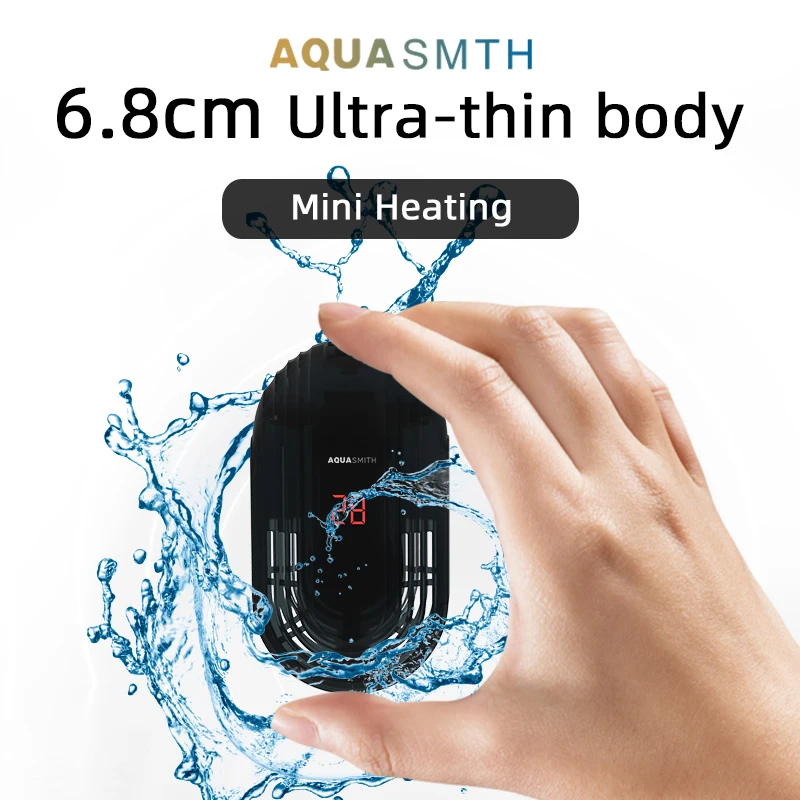 

AQUASMITH EU US110V-220V Automatic Thermostatic Mini Heating Rod Small Fish Tank Heater Low Water Level Heater 25W/50W/100/150W