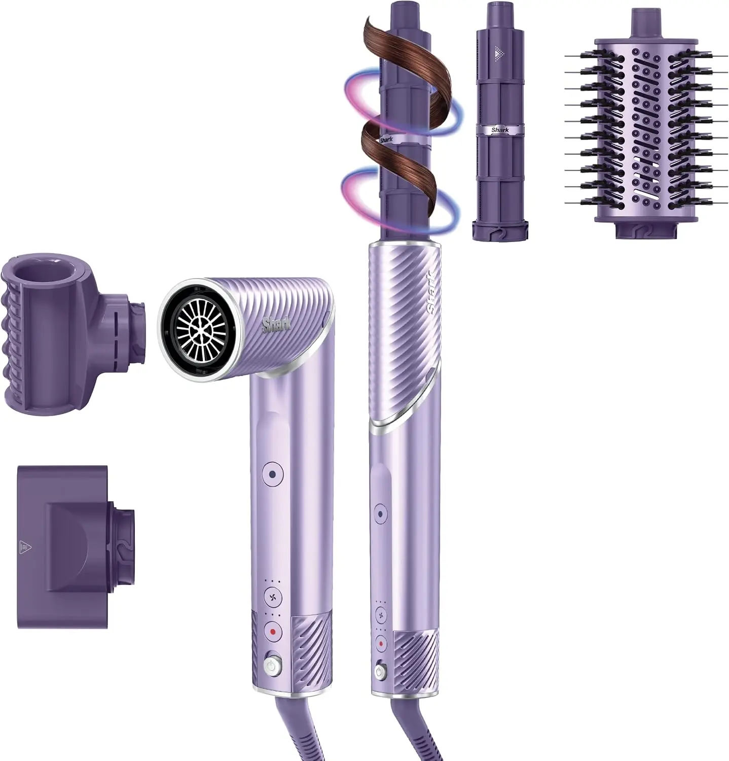 FlexStyle IonCurl Ion Air Drying Curling Styling System HD840PU Powerful Coanda Auto Wrap Curling AirSet Pause Button Scalp Shie