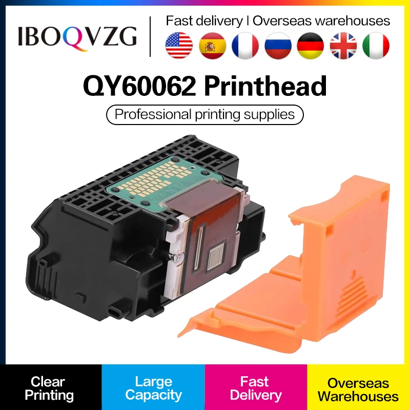 

IBOQVZG Refurbished Printhead Print Head For Canon QY6-0062 QY6-0062-000 iP7500 iP7600 MP950 MP960 MP970 Printr Head