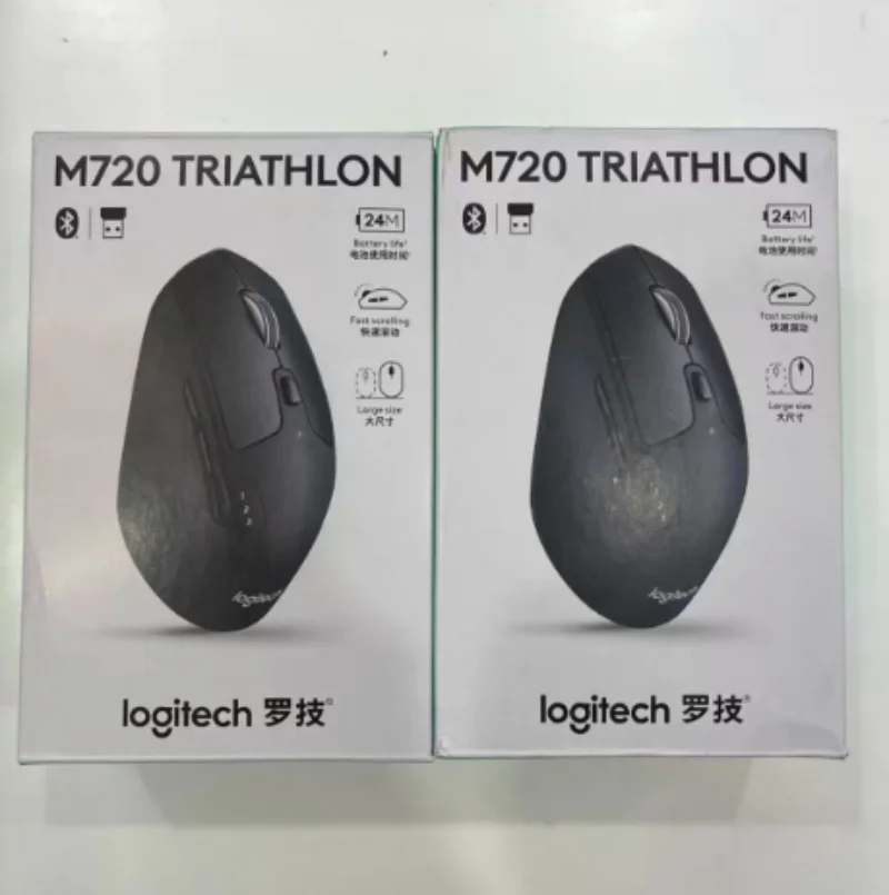 Logitech M720 Wireless Bluetooth Mouse - Office Mouse - Bluetooth Dual-mode Wireless Mouse