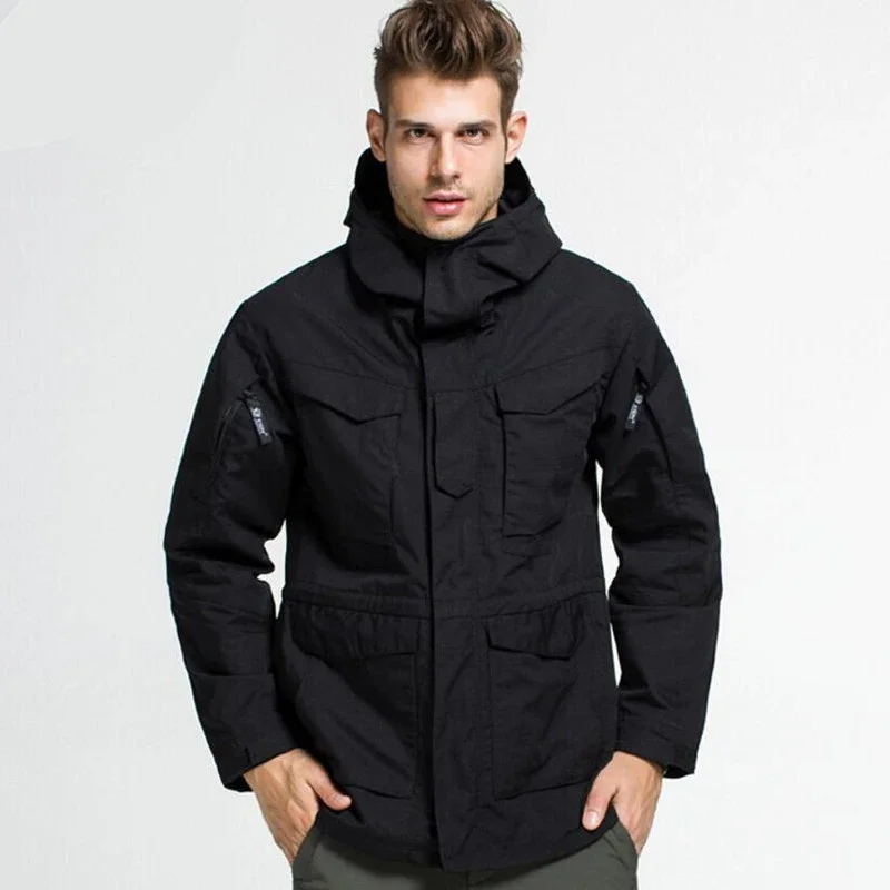 Imagem -04 - Jaqueta de Caça Windproof Masculina Vestuário Tático Cabolsas com Capuz Outono Inverno