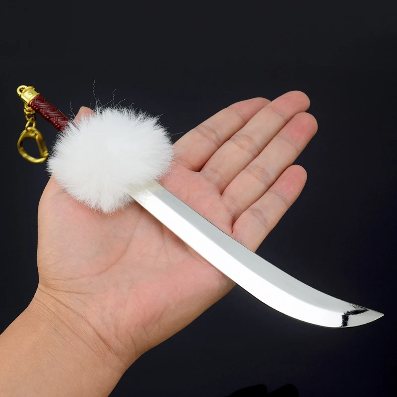 22cm/8.66inInuyashass Anime Peripheral Weapon Model Broken Teeth Toys Swords Metal Crafts Decorative Ornament Collection Display