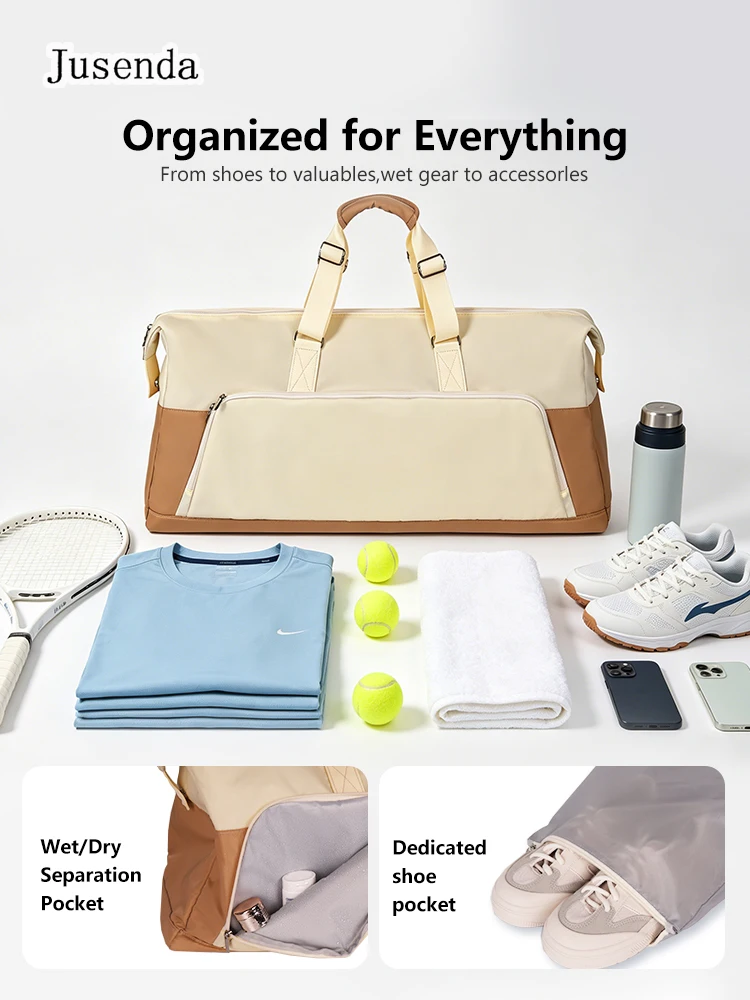 Large Capacity Tennis Bag 3-6 Racquet Waterproof Sports Tote Bag Water-Repellent Tennis Racket Duffle Bag for Women Men Training view 6