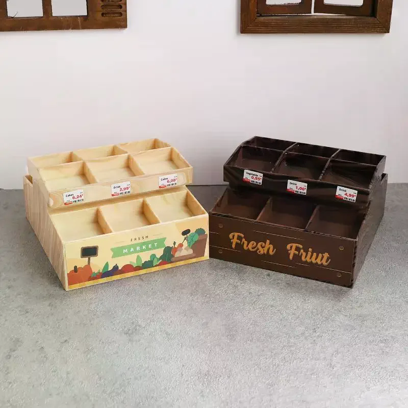 Soporte de exhibición de supermercado de simulación para casa de muñecas, estante para frutas y verduras, modelo de muebles para decoración de casa de muñecas, accesorios para casa de muñecas, 1/12