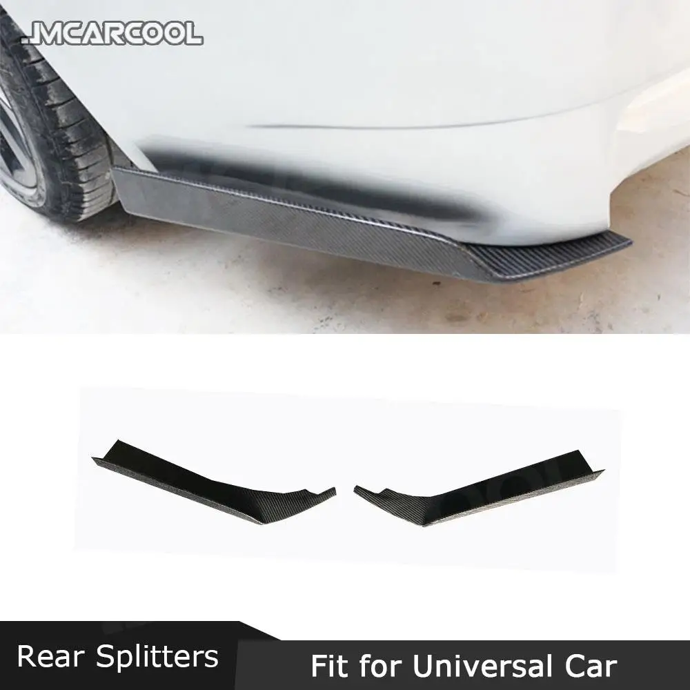 

JMCARCOOL Carbon Fiber Material Rear Bumper Lip Splitters Flaps Apron Car Accessorise For Benz For BMW For Audi For Cars