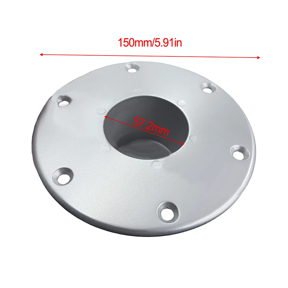 Car RV Boat Trailer Pedestal Base Round Flush Mount Table Leg Base Floor Mount Base Table Leg Fixed Base Aluminum