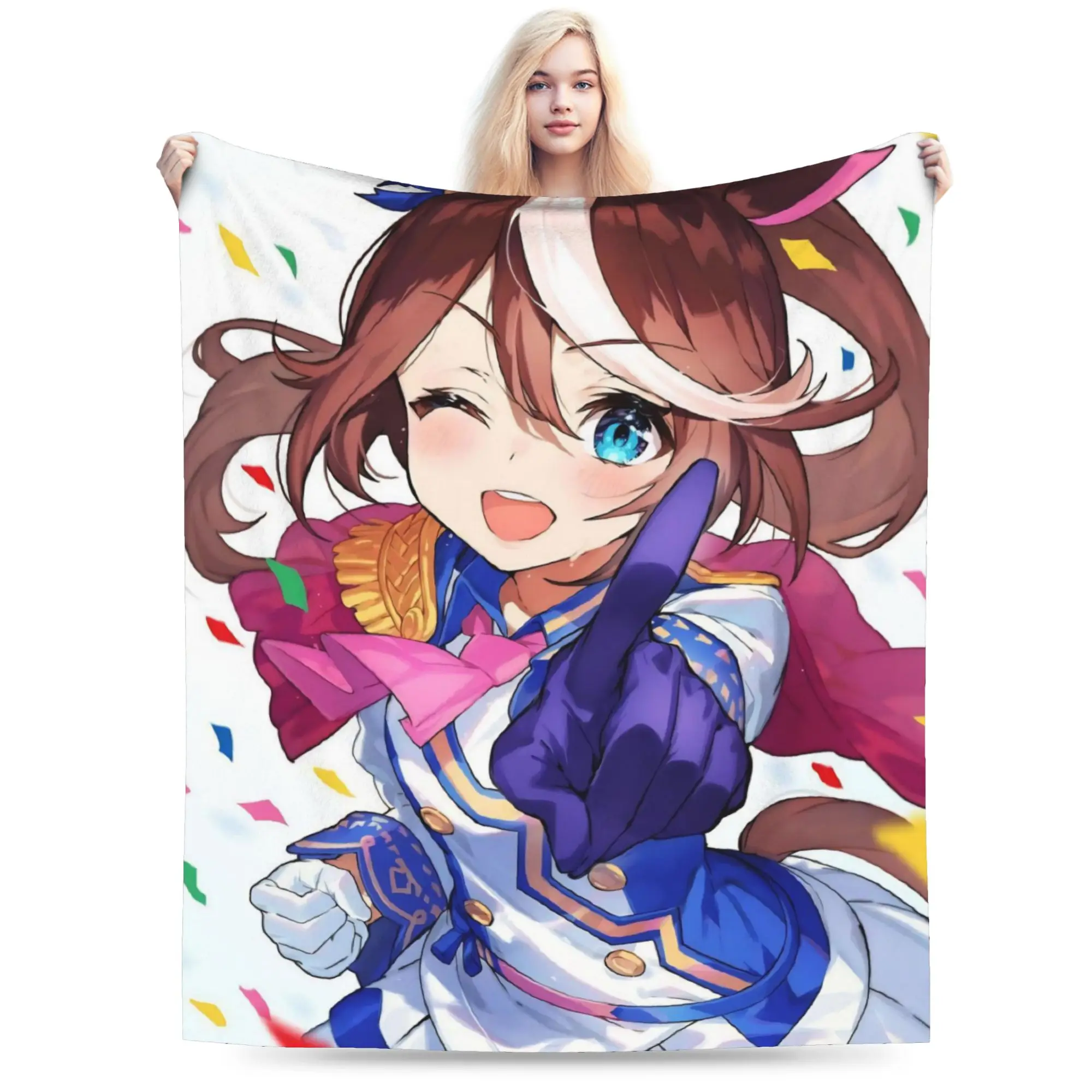 

Uma Musume Pretty Derby фланелевое одеяло зимнее мягкое одеяло для студентов уличное забавное покрывало диван-кровать