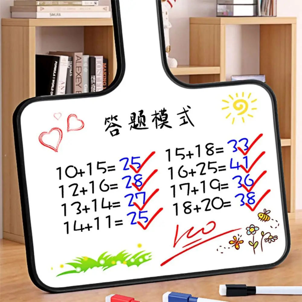 Multifunctional Plastic Whiteboard Double-sided Erasable Writing Board Handheld Prompt Board Students