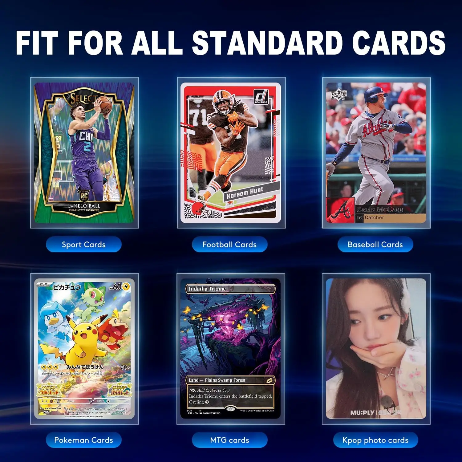 200ct Card Sleeves, Baseball Card Sleeves, Penny Clear Card Sleeves for Trading Cards, Soft Trading Card Sleeves, Sports Card