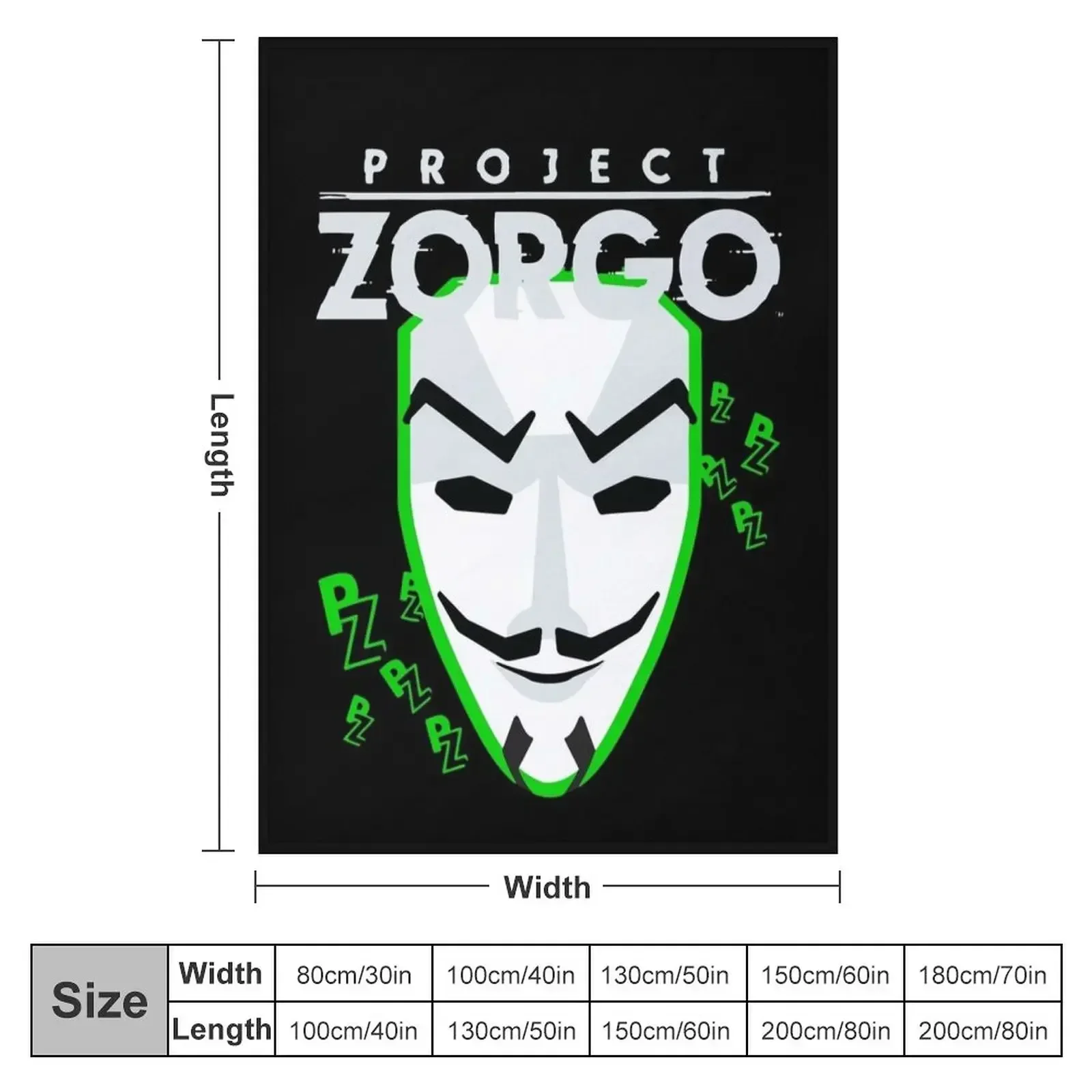 Cool Zorgo Anonymous MaskCoder Gift Lover Throw Blanket Comforter cosplay anime Polar Blankets