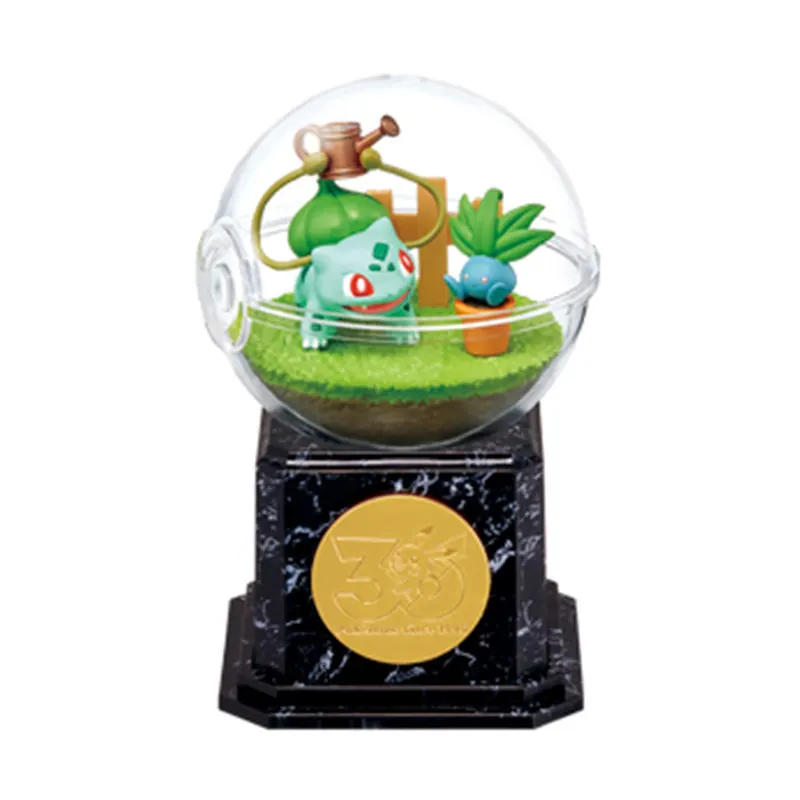 Re Ment Pokemon Terrarium Collection 10 30Th Anniversary Blind Box Figure Pikachu Charmander Bulbasaur Desktop Decor