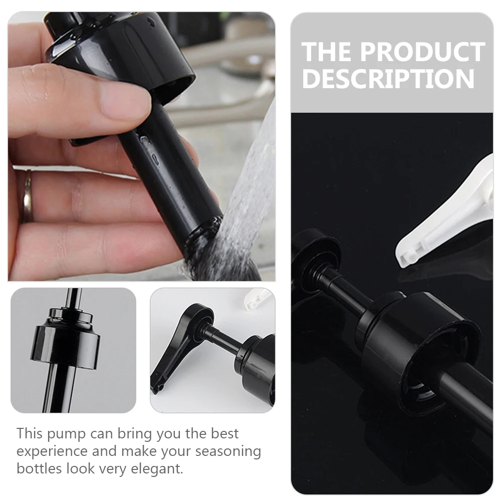 

3 Pcs Pressure Nozzle Pump for Oil Sauce Syrup Bottle Spout Sprayer Kitchen Use PP Leakproof One Handed