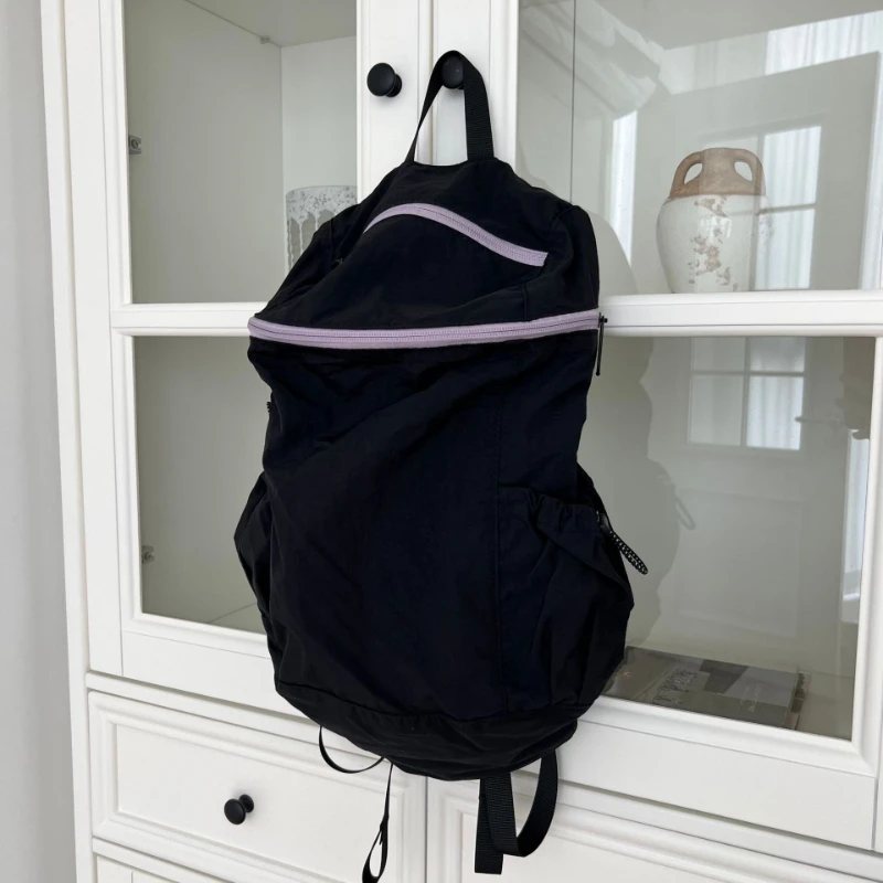 Nylon Cloth Backpack for Women Korea 2024 Harajuku Style Casual Student School Preppy Bag Lightweight Large Capacity Backpack