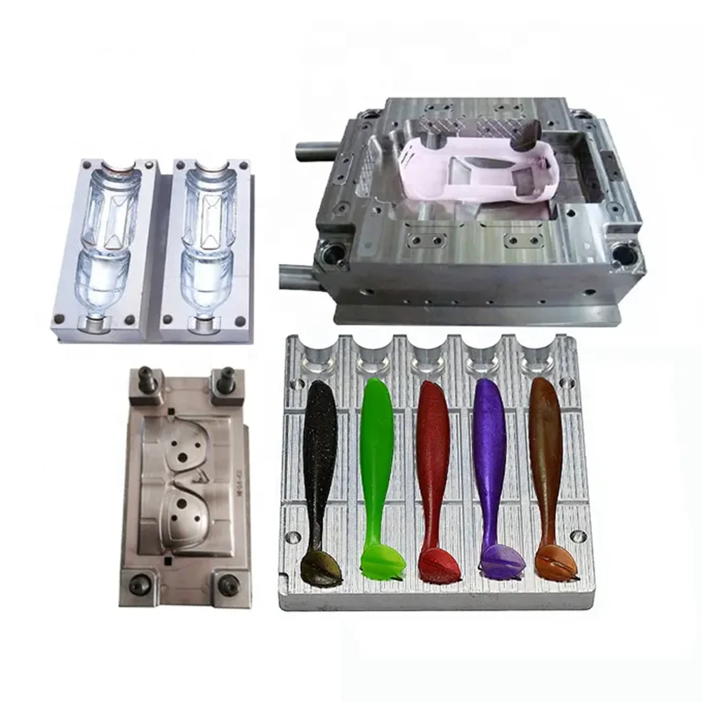 Custom-designed lure mold, 8-cavity one-piece molding, high-precision biomimetic lure-specific molding, metal precision molding.