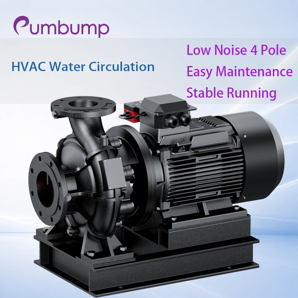 Vertical Inline Single Stage Centrifugal Pump HVAC Chilled Water Cooling Water Circulation High Pressure Large Flow Range