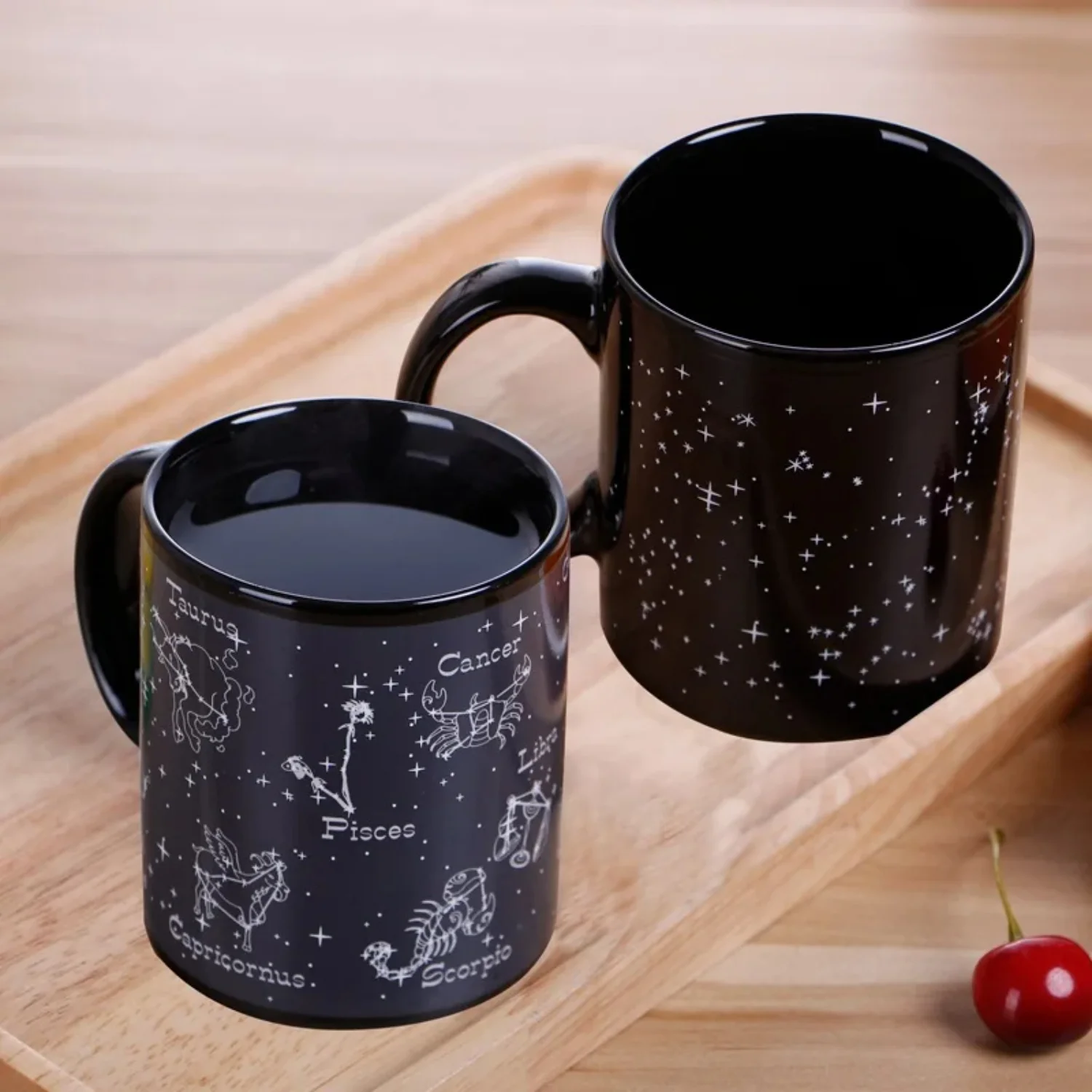 New Fashion Temperature Sensing Ceramic Mark Cup - Twelve Constellation Color Change Coffee Mugs, Perfect Creative Gift