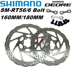 SHIMANO RT56 Rotor 180mm 160mm Brake Disc DEORE SM RT56 Discs Rotor 160 mm 6 Bolt Mountain Bike Brake Disk Bicycle Accessories