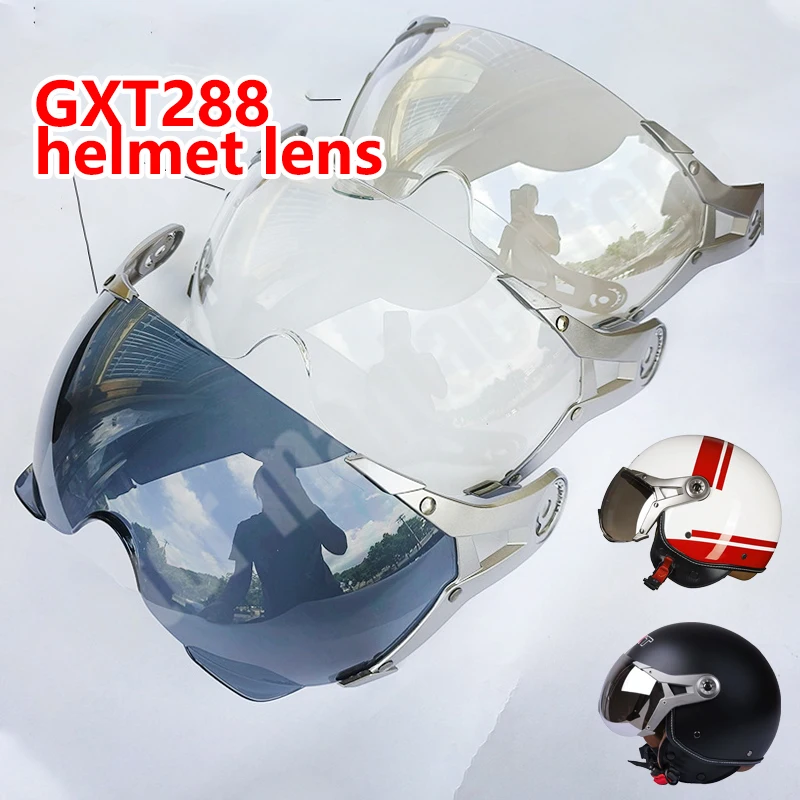 

GXT Motorcycle Helmet Lens Retro Helmet GXT-288 No. 9 Lens Silver-plated Transparent Helmet Accessories