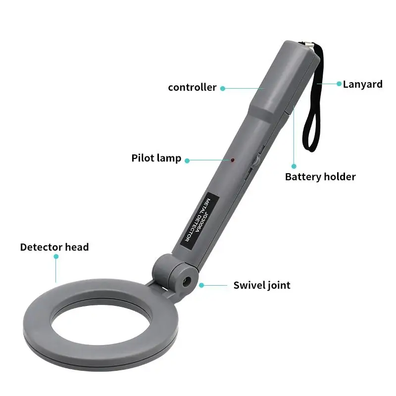 2027 Handheld Metal Detector High Sensitivity Portable Security Scanner 9V Battery For Airport Station Meeting Place Sports Meet