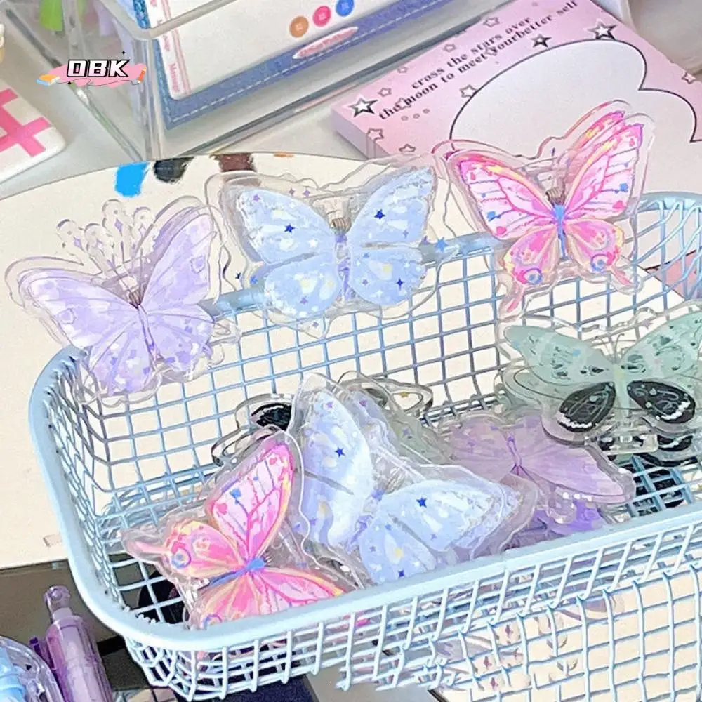 

Handbook Note Clip Gradient Butterfly Acrylic Paper Clip Y2k Decorative Cute PP Clip Paperclip Ins Cartoon Memo Clip Photo Clamp