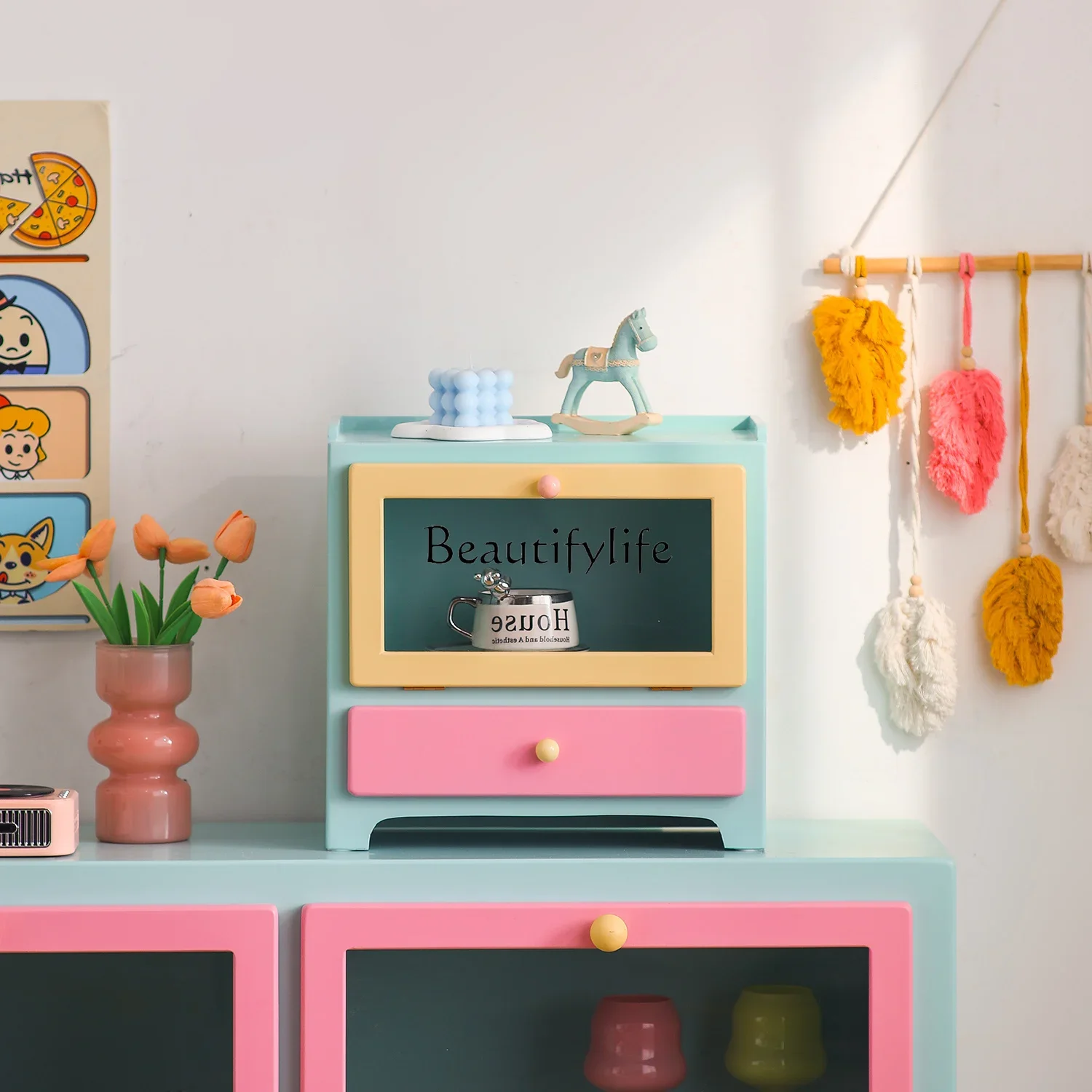 

yj32 Dopamine Dust Locker Color Desktop Storage Cabinet