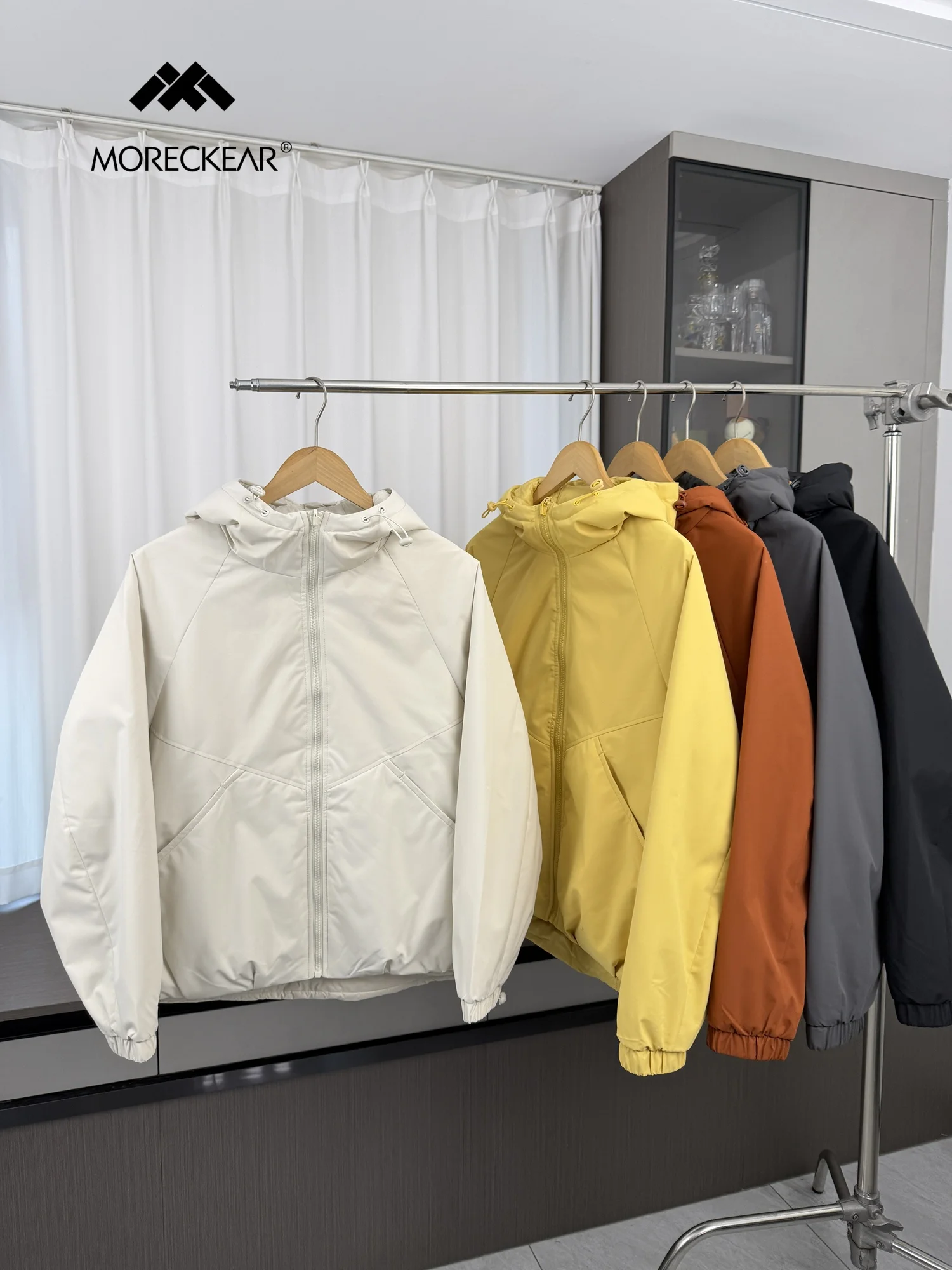 Two-Sided Wearable Couple Style Men's down Jacket Outdoor Three-Proof Warm Hooded Lightweight Duck down Coat Urban Fashion