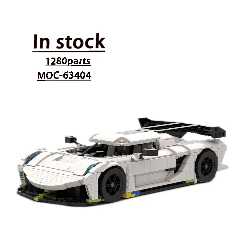 

MOC-63404White Classic Sports Car Racing Car Assembly Splicing Building Block Model1280Parts MOC Creative Boy Building Block Toy