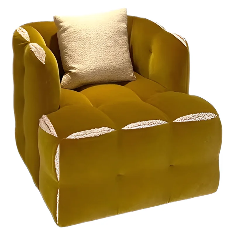Creative Art Medieval Cream Style Clothing Store Fabric Art Single Sofa Chair