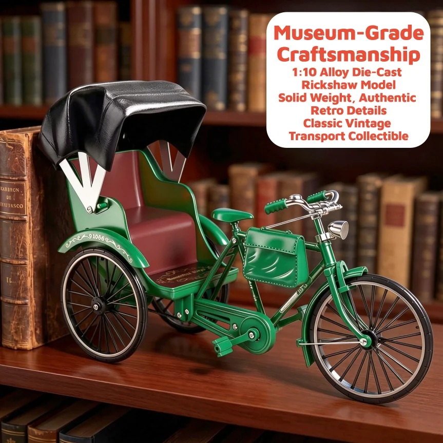 Vintage Collectibles Toys - Модель-конструктор рикши из сплава 1:10, 7