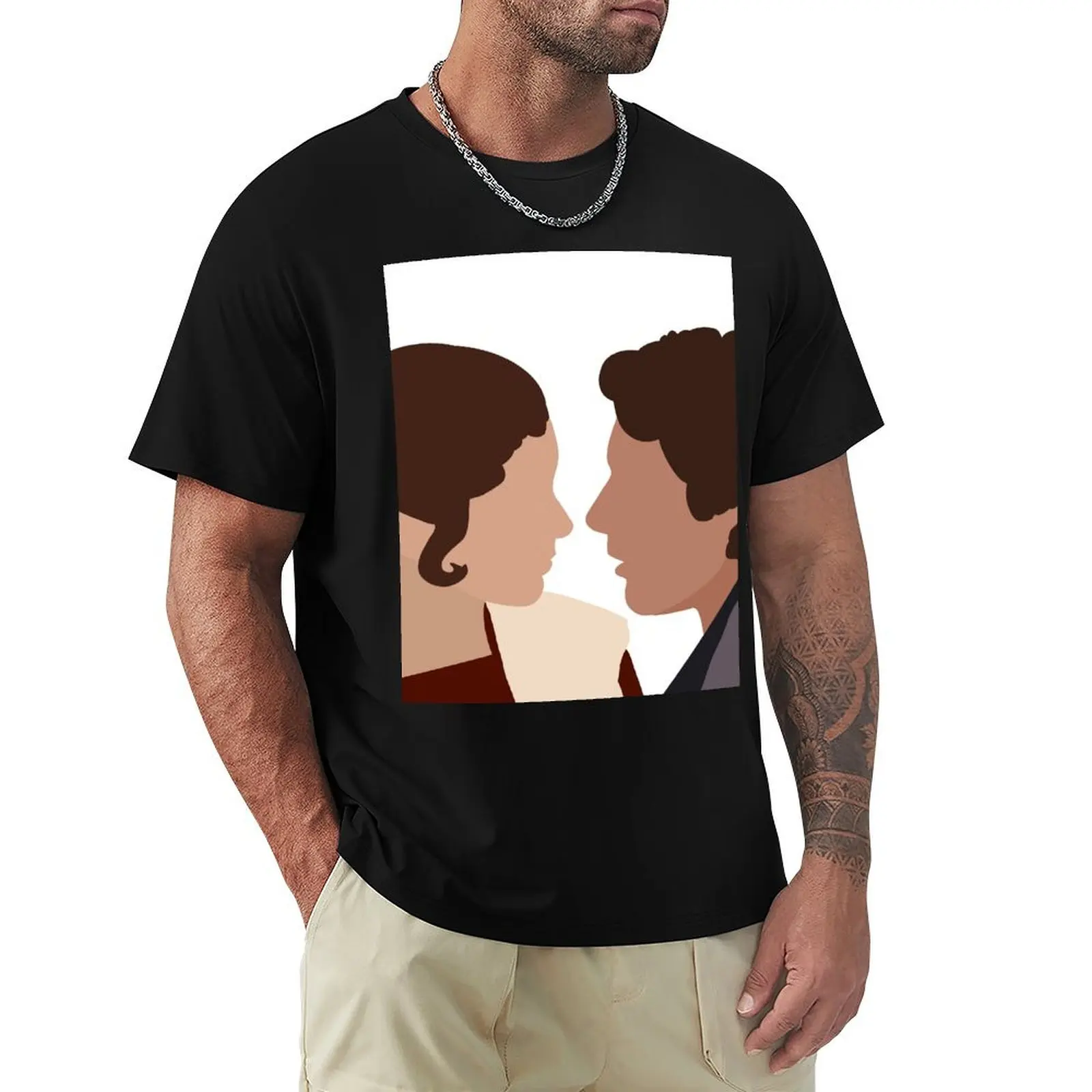 

Han and Leia T-Shirt summer top boys animal print vintage clothes men t shirts