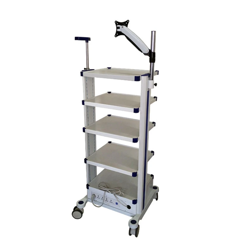 

tower four floors mobile medical cart endoscope trolley