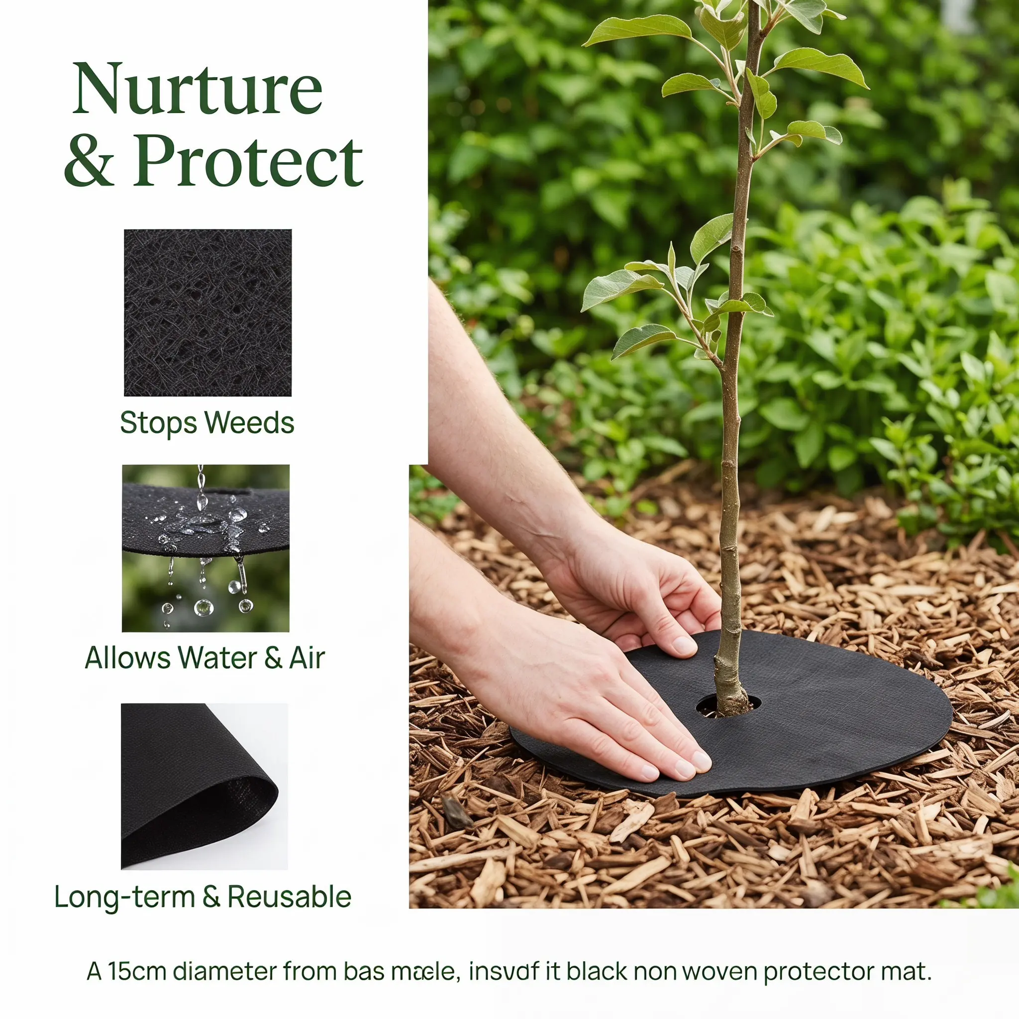 30 pcs Garden Fabric Weed Orchard Cloth 10 pcs Weeding Nonwoven Halloween Christmas New Year Ground Cover Fabric Non-woven