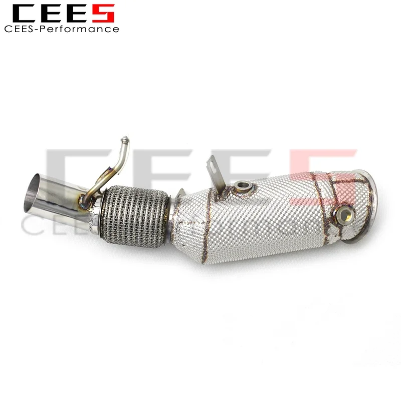 CEES Performance Catted Downpipe For BMW X3/X4 B48 Exhaust with 100 200 300 400 cell cats Stainless 304 Steel Exhaust