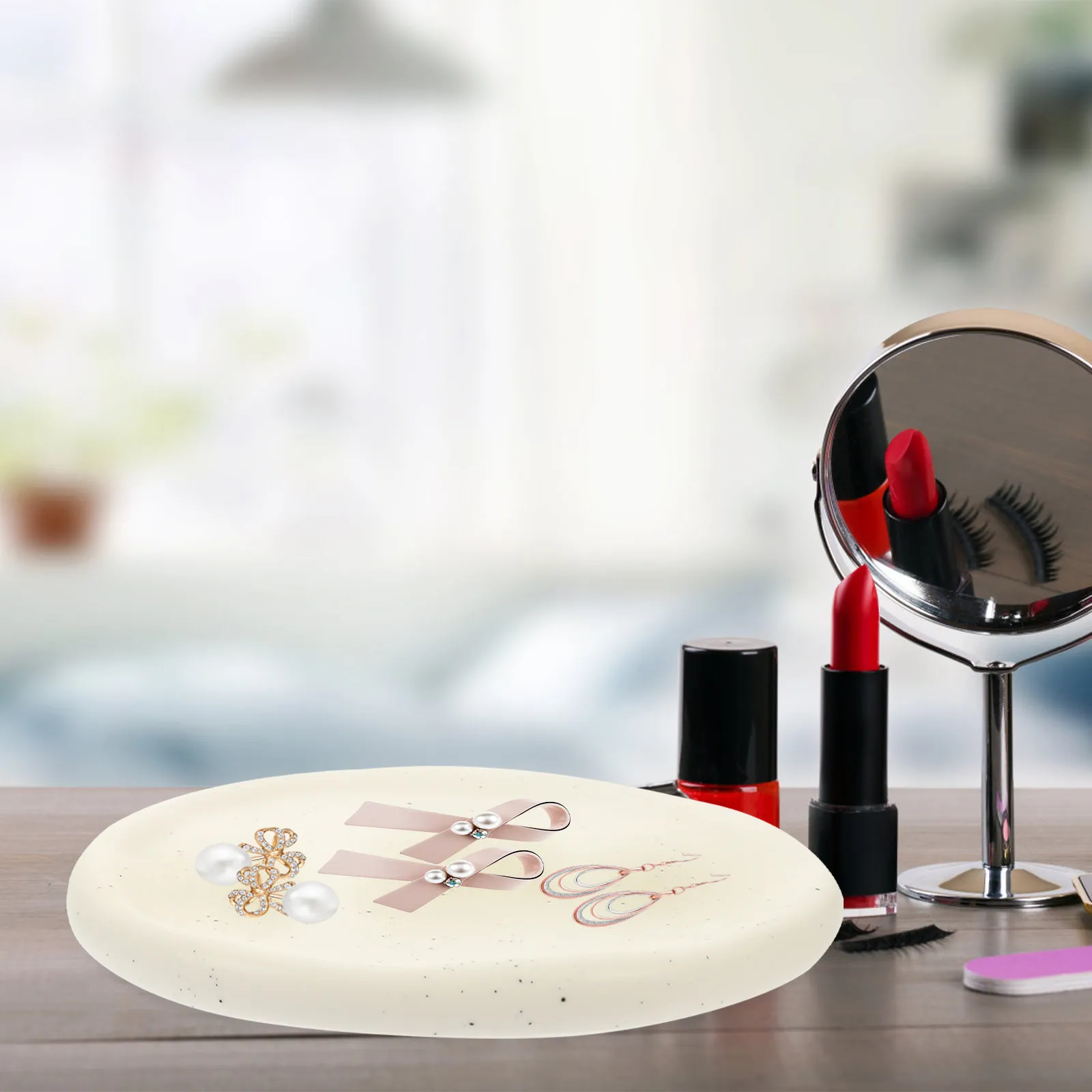 

Cloud Shape Ceramic Jewelry Storage Plate Ring Holder Trinket Tray Decorative Jewelry Organizer for Home Bedroom Dressing Table
