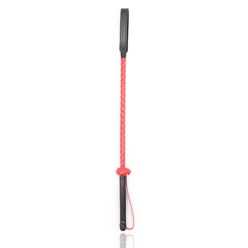 Flogger Paddle Longo e Reto, Chicotes de Adestramento de Treinamento de Cavalos, Vermelho e Preto, 56cm