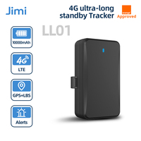 Jimi LL01 4G LTE Magnetic GPS Tracker With 10000mAh Battery IP65 Waterproof Real-Time Tracking Google Map Asset Locator For Cars