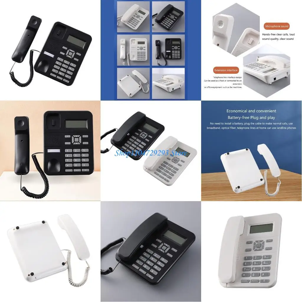 Y2GD Landline Phone Desktop House Phone Seniors Caller Integrated Telephone for Home