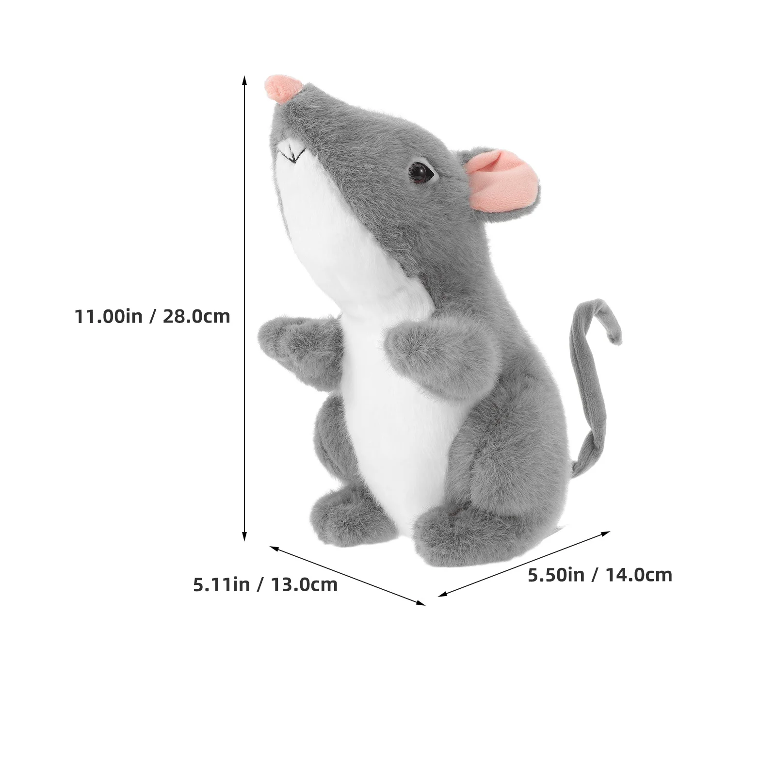 귀여운 시뮬레이션 마우스 현실적인 봉제 동물 부드러운 작은 쥐 어린이를 위한 만화 마우스 컬렉션 - 소년을 위한 크리스마스 선물