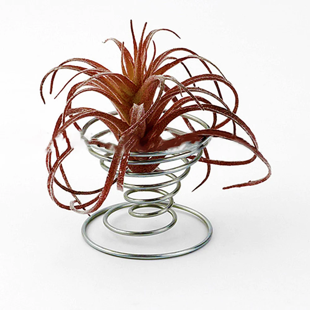 Event Display Air Plant Container Stainless Steel Holder Charming Air Plant Accessories Balcony Decoration Compact Design