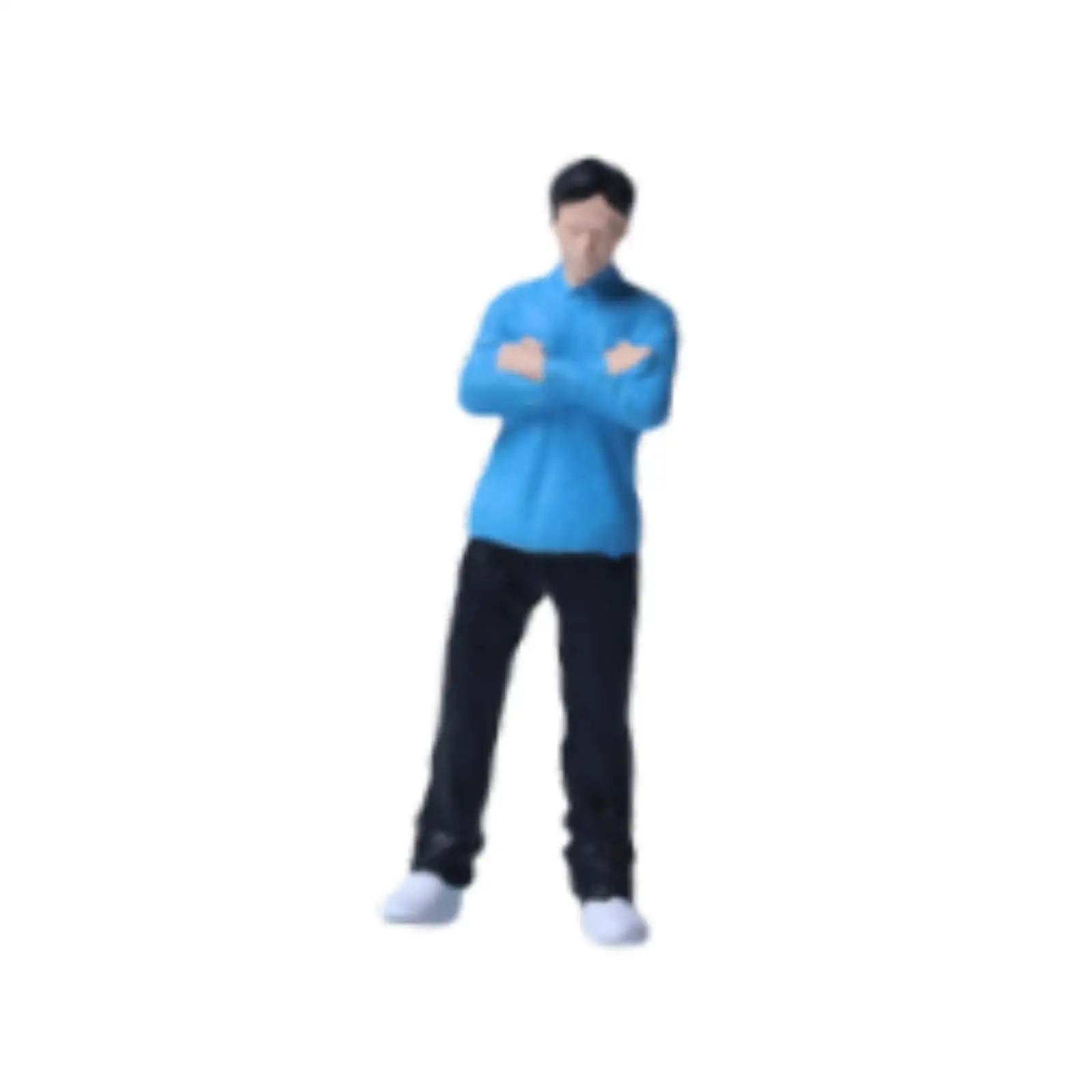 1:64 Diorama Figures Tiny Arms Crossed Posture for Micro Landscapes Gifts DIY Projects Model Car Displays Doll House Decorations