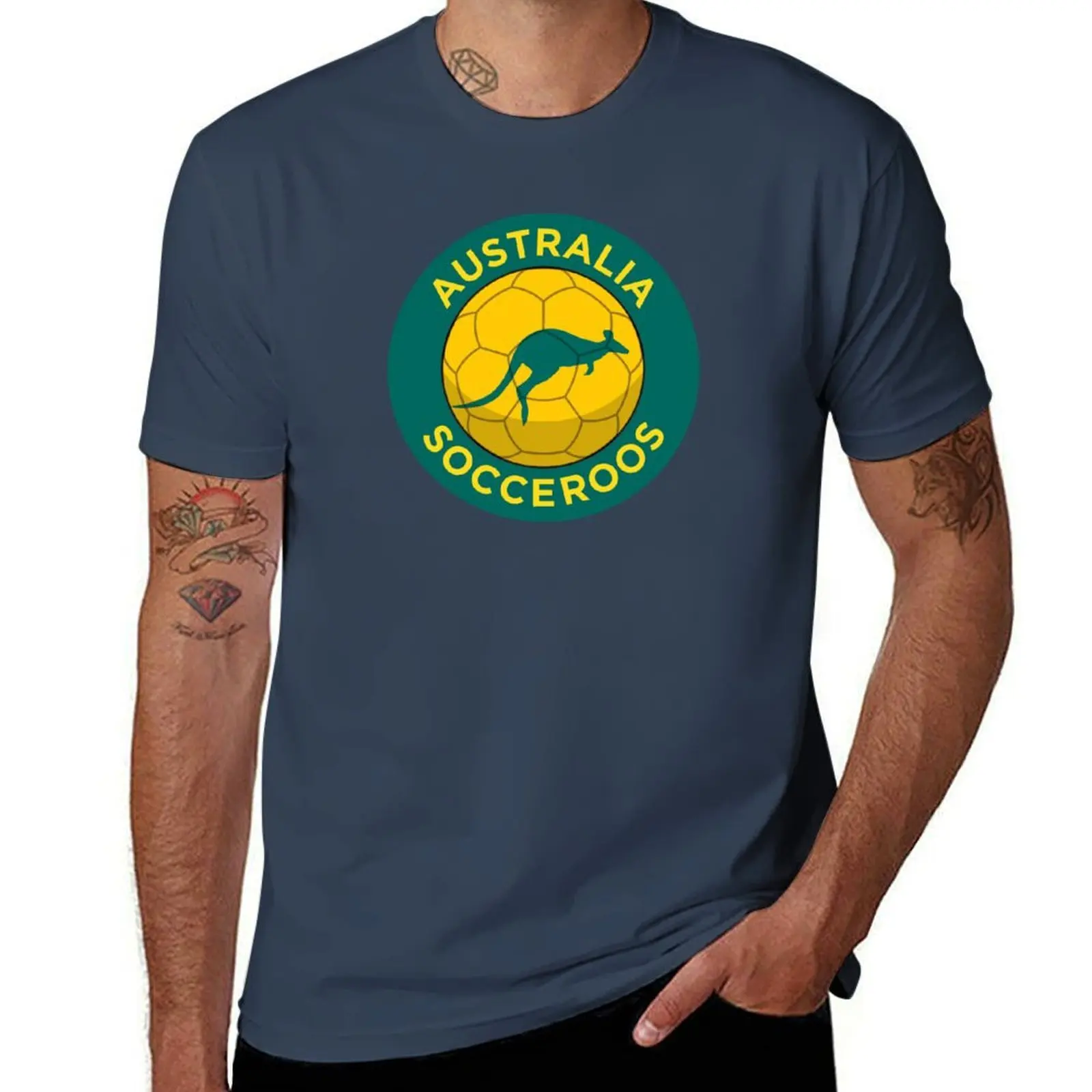 

Australia Socceroos (Green Roundel) T-Shirt Relaxed Casual Short Sleeve Tee