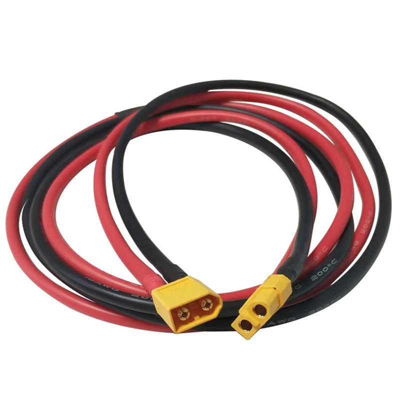Amass XT60 40cm/60cm 12AWG równoległe złącze akumulatora męski/żeński kabel podwójne przedłużenie przewód silikonowy do silnika akumulatora RC — zdjęcie produktu 3